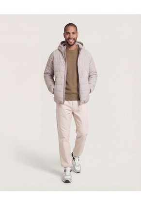 Chaqueta  Para Hombre Acolchada Color Beige Marca Ostu #60080168