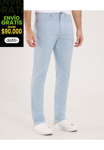 Pantalón Para Hombre 5 Bolsillos Color Azul Marca Ostu #60070420 Ostu