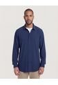 Camisa  Para Hombre Manga Larga Sin Bolsillo Cuello C Color Azul Marca Ostu #60019067 de Ostu