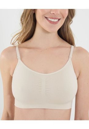 Top Para Mujer Seamless Con Copas Color Beige Marca Ostu #40220400