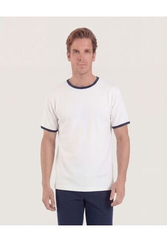 Camiseta  Para Hombre Manga Corta Cuello Redondo Color Crema Marca Ostu #60091861 Ostu