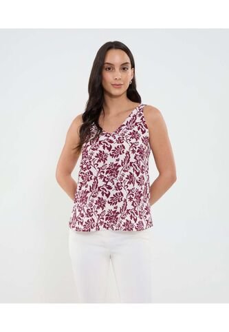 Blusa Para Mujer Manga Sisa Color Vino Marca Ostu #40121168 Ostu