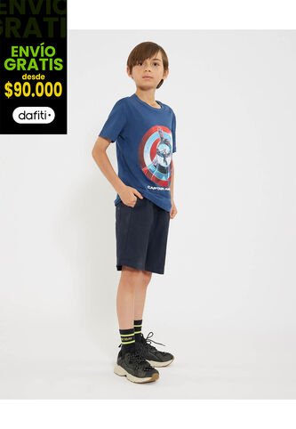 Bermuda Infantil Niño Jogger Corto Color Azul Marca Ostu #80100052 Ostu