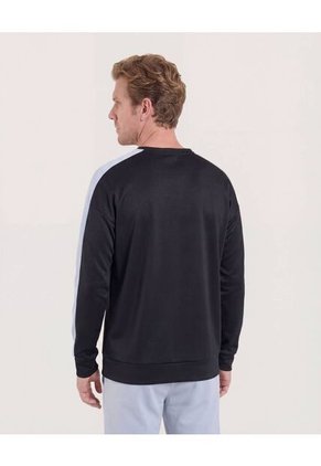 Buzo  Para Hombre Cuello Redondo Color Negro Marca Ostu #60060595