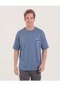Camiseta  Para Hombre Manga Corta Cuello Redondo Color Azul Marca Ostu #60091904 de Ostu