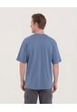 Camiseta  Para Hombre Manga Corta Cuello Redondo Color Azul Marca Ostu #60091904 de Ostu