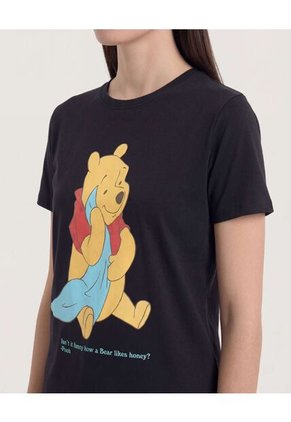 Camiseta  Para Mujer Manga Corta Cuello Redondo Color Negro Marca Ostu #40092752