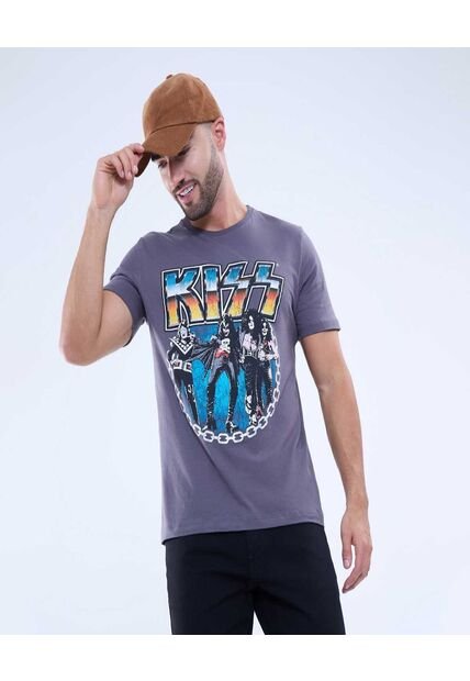 Camiseta Para Hombre Estampado Kiss  De Hombre #60091602