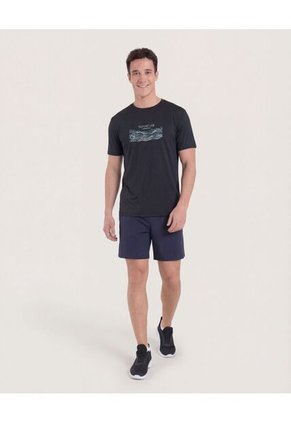 Bermuda  Para Hombre Deportiva Medio Color Azul Marca Ostu #60100467