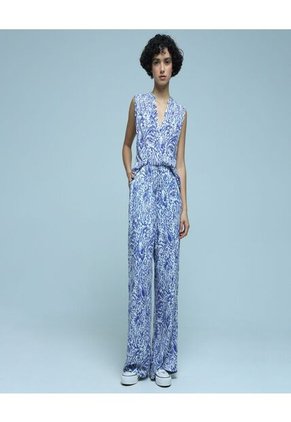 Blusa Para Mujer Manga Sisa Color Azul Marca Ostu #40120963