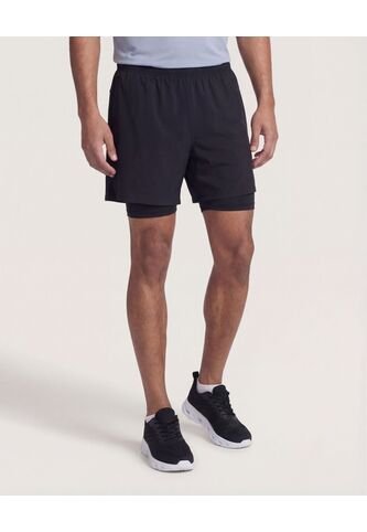 Bermuda  Para Hombre Biker Interno Largo Color Negro Marca Ostu #60100510 Ostu