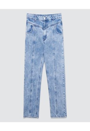 Jean Para Mujer Straight Color Azul  Marca Ostu #40160374