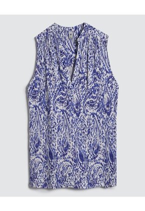 Blusa Para Mujer Manga Sisa Color Azul Marca Ostu #40120963