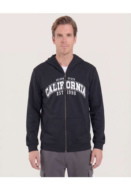 Buzo  Para Hombre Zipper Color Negro Marca Ostu #60060564