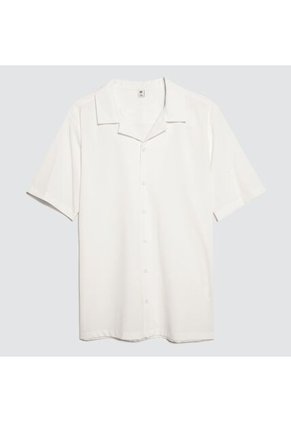 Camisa Para Hombre Manga Corta Sin Bolsillo Color Crema Marca Ostu #60010767