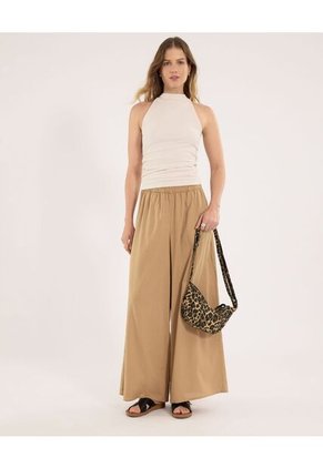 Camiseta Para Mujer Manga Sisa Cuello Alto Color Beige Marca Ostu #40092690