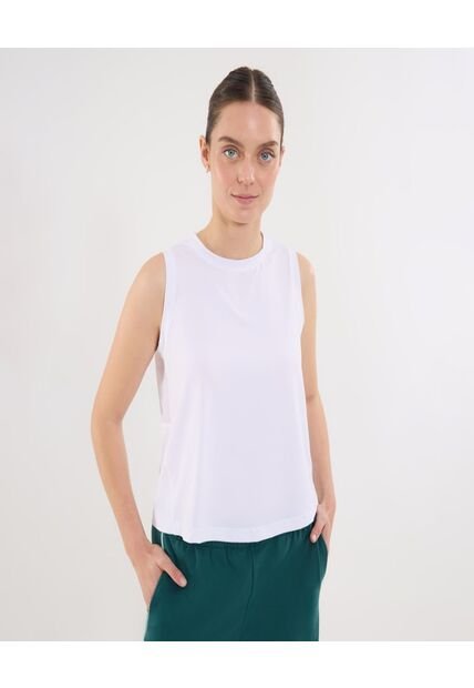 Camiseta Para Mujer Manga Sisa Cuello Redondo Color Blanco Marca Ostu #40092447