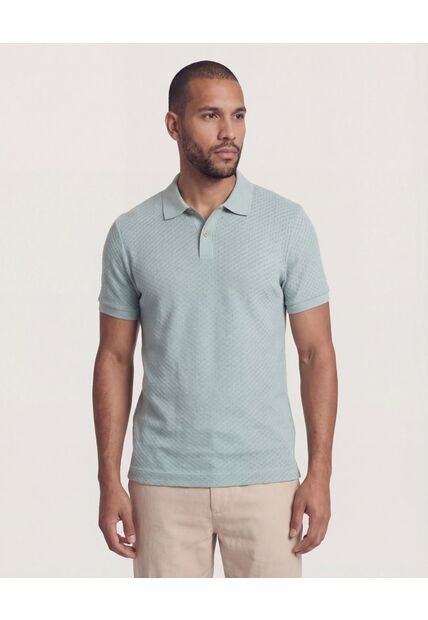 Polo  Para Hombre Cuello Tejido Sin Bolsillo Color Verde Marca Ostu #60110891