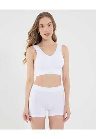 Top Para Mujer Seamless Con Copas Color Blanco Marca Ostu #40220398 Ostu