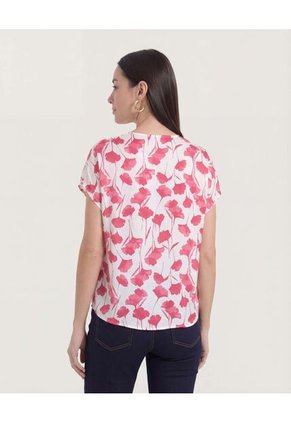 Blusa  Para Mujer Manga Corta Color Vino Marca Ostu #40121225