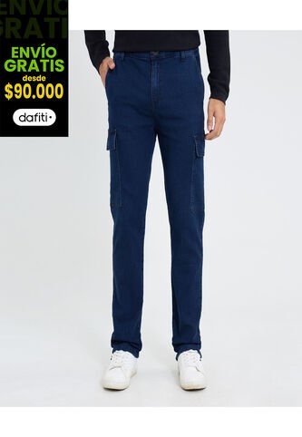 Jean Para Hombre Carrot Color Azul Marca Ostu #60160402 Ostu