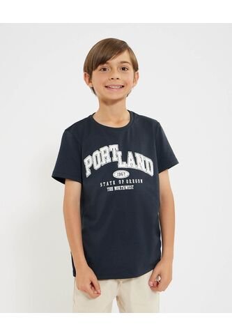 Camiseta Infantil Niño Manga Corta Cuello Redondo Color Azul Marca Ostu #80090276 Ostu