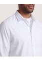 Camisa  Para Hombre Manga Larga Sin Bolsillo Cuello C Color Blanco Marca Ostu #60019881 de Ostu