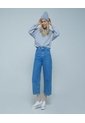 Jean Culotte Tono Medio  Para Mujer Azul Ostu de Ostu