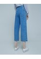 Jean Culotte Tono Medio  Para Mujer Azul Ostu de Ostu