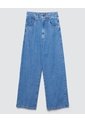 Jean Culotte Tono Medio  Para Mujer Azul Ostu de Ostu