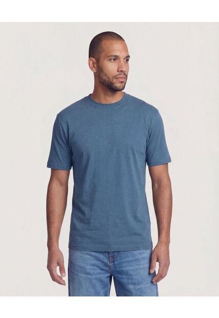 Camiseta  Para Hombre Manga Corta Cuello Redondo Color Azul Marca Ostu #60091684