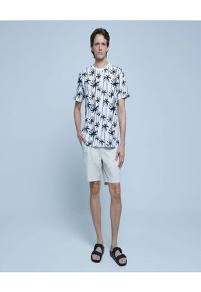 Camiseta Para Hombre Manga Corta Color Blanco Marca Ostu #60091165