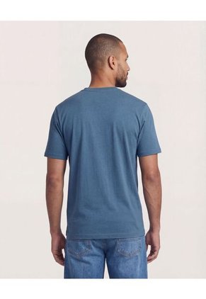 Camiseta  Para Hombre Manga Corta Cuello Redondo Color Azul Marca Ostu #60091684