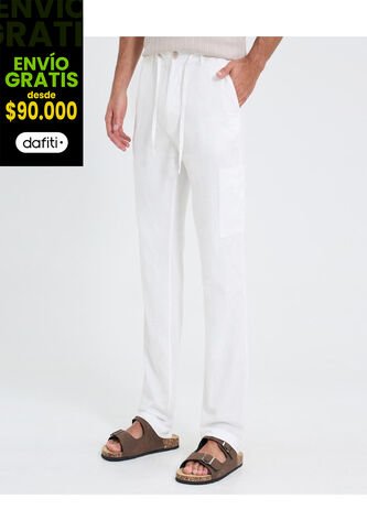 Pantalón Para Hombre Moda Color Crema Marca Ostu #60070447 Ostu