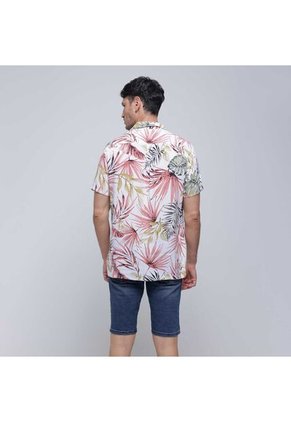 Camisa Para Hombre Manga Corta Sin Bolsillo Color Rosa Marca Ostu #60010711