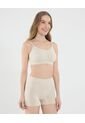 Top Para Mujer Seamless Con Copas Color Beige Marca Ostu #40220400 de Ostu