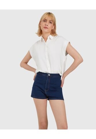 Short Para Mujer  Color Azul  Marca Ostu #40190244 Ostu