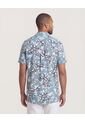 Camisa  Para Hombre Manga Corta Sin Bolsillo Cuello R Color Azul Marca Ostu #60010878 de Ostu