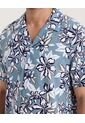 Camisa  Para Hombre Manga Corta Sin Bolsillo Cuello R Color Azul Marca Ostu #60010878 de Ostu