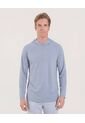 Camiseta  Para Hombre Manga Larga Cuello Redondo Color Gris Marca Ostu #60091941 de Ostu
