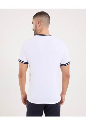 Camiseta Para Hombre Manga Corta Cuello Redondo Color Hueso Marca Ostu #60091662