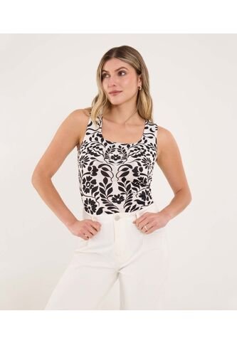 Top Para Mujer Hombro Ancho Color Negro Marca Ostu #40220427 Ostu