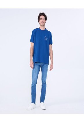 Jean Para Hombre Slim Color Azul Medio Marca Ostu #60160407