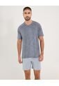 Camiseta  Para Hombre Manga Corta Cuello Redondo Color Gris Marca Ostu #60091725 de Ostu