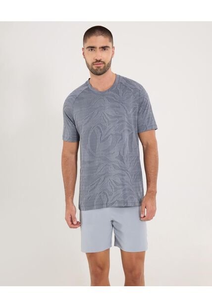 Camiseta  Para Hombre Manga Corta Cuello Redondo Color Gris Marca Ostu #60091725