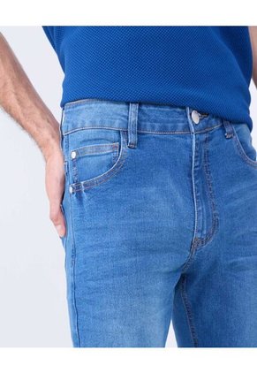 Jean Para Hombre Slim Color Azul Medio Marca Ostu #60160407