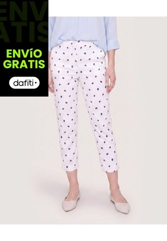 Pantalón Basico Capri  Para Mujer Azul Ostu Ostu