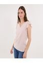 Blusa Para Mujer Manga Corta Color Beige Marca Ostu #40121157 de Ostu