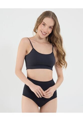 Top Para Mujer Seamless Con Copas Color Negro Marca Ostu #40220399 Ostu