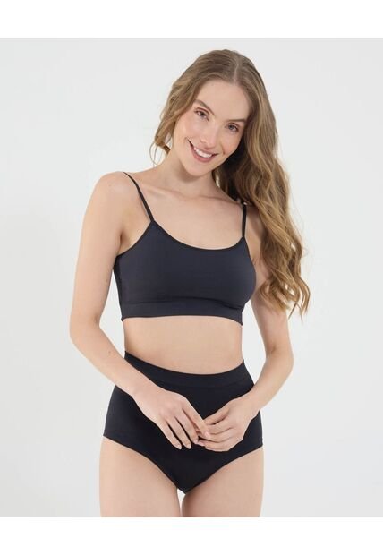 Top Para Mujer Seamless Con Copas Color Negro Marca Ostu #40220399